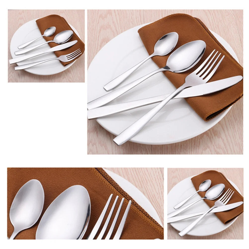 unbranded24 Pcs Stainless Flatware Steel Dish Drying Rack Countertop Cutlery Holder – Convenient Multi-Piece Set for Streamlined Everyday Routines