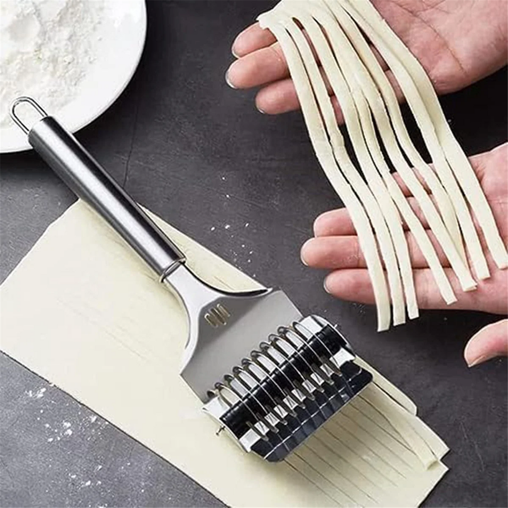 High Grade Stainless Steel Noodle Lattice Roller Dough Cutter for Kitchen Cooking Tools – Durable Stainless Steel Construction for Streamlined Everyday Routines