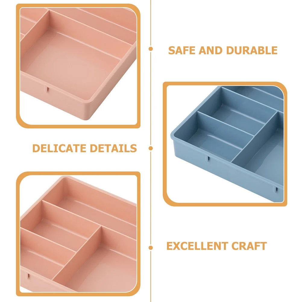 4 Pcs Office Storage Bins Drawers Four Grid Box Four-grid Compartment Case – Compartmented Organization for Streamlined Everyday Routines