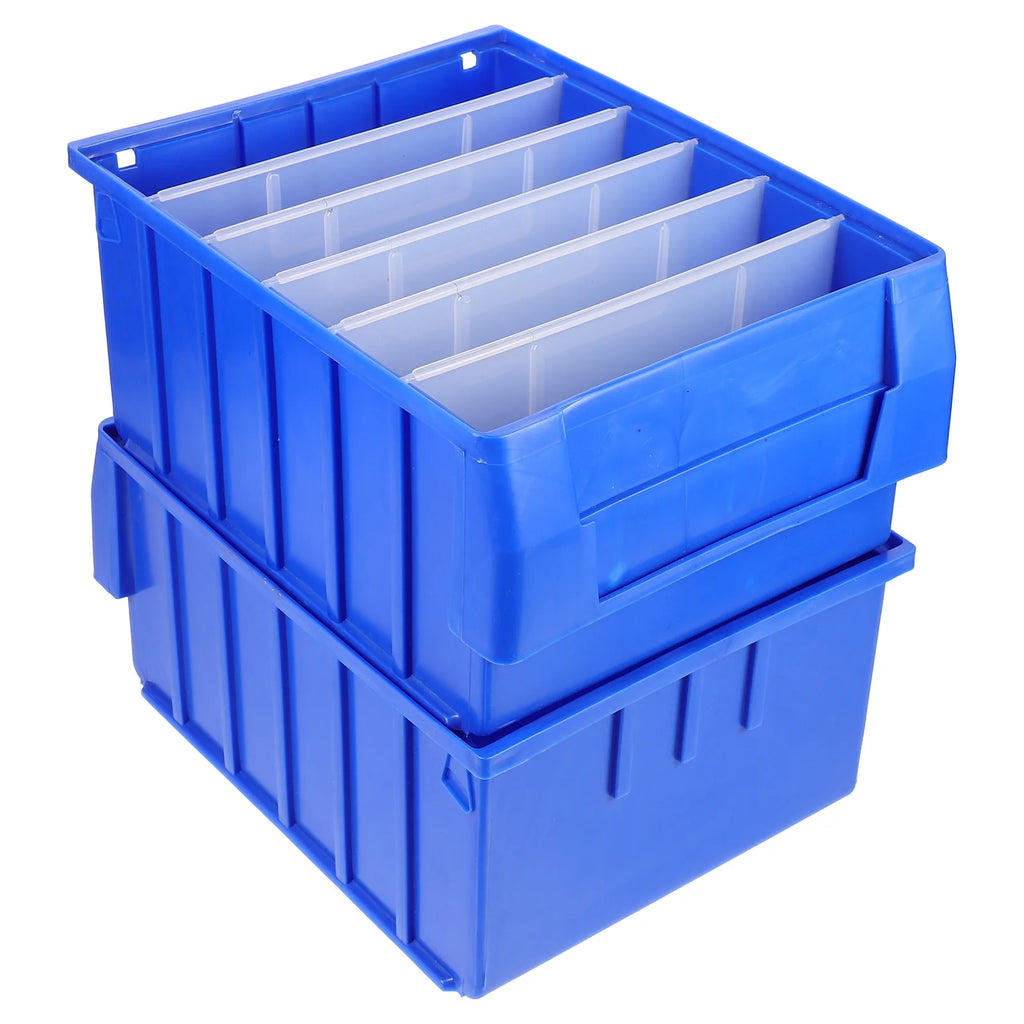 Parts Box Screw Partitions Design Blue Storage Container – Compartmented Organization for Streamlined Everyday Routines