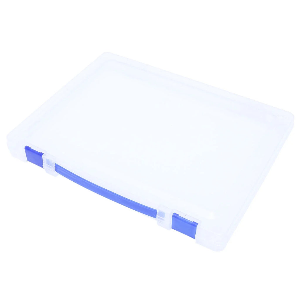 Transparent Storage Box Clear Plastic Document Paper Filling File Case Portable Ducoment Storage Holder with Blue Buckle – Everyday Household Format for Streamlined Everyday Routines