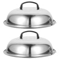 unbranded 2Pcs Stainless Steel Pot Covers 28.5cm Pot Lids Kitchen Accessories (Silver) – Durable Stainless Steel Construction for Streamlined Everyday Routines