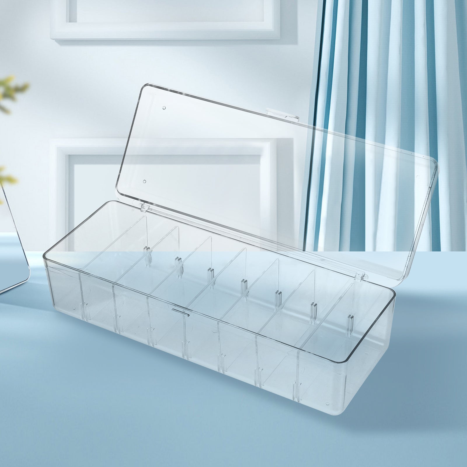 Card Game Business Cards Card Storage Box Travel 26X10X7.5CM Transparent – Clear-View Organization for Streamlined Everyday Routines