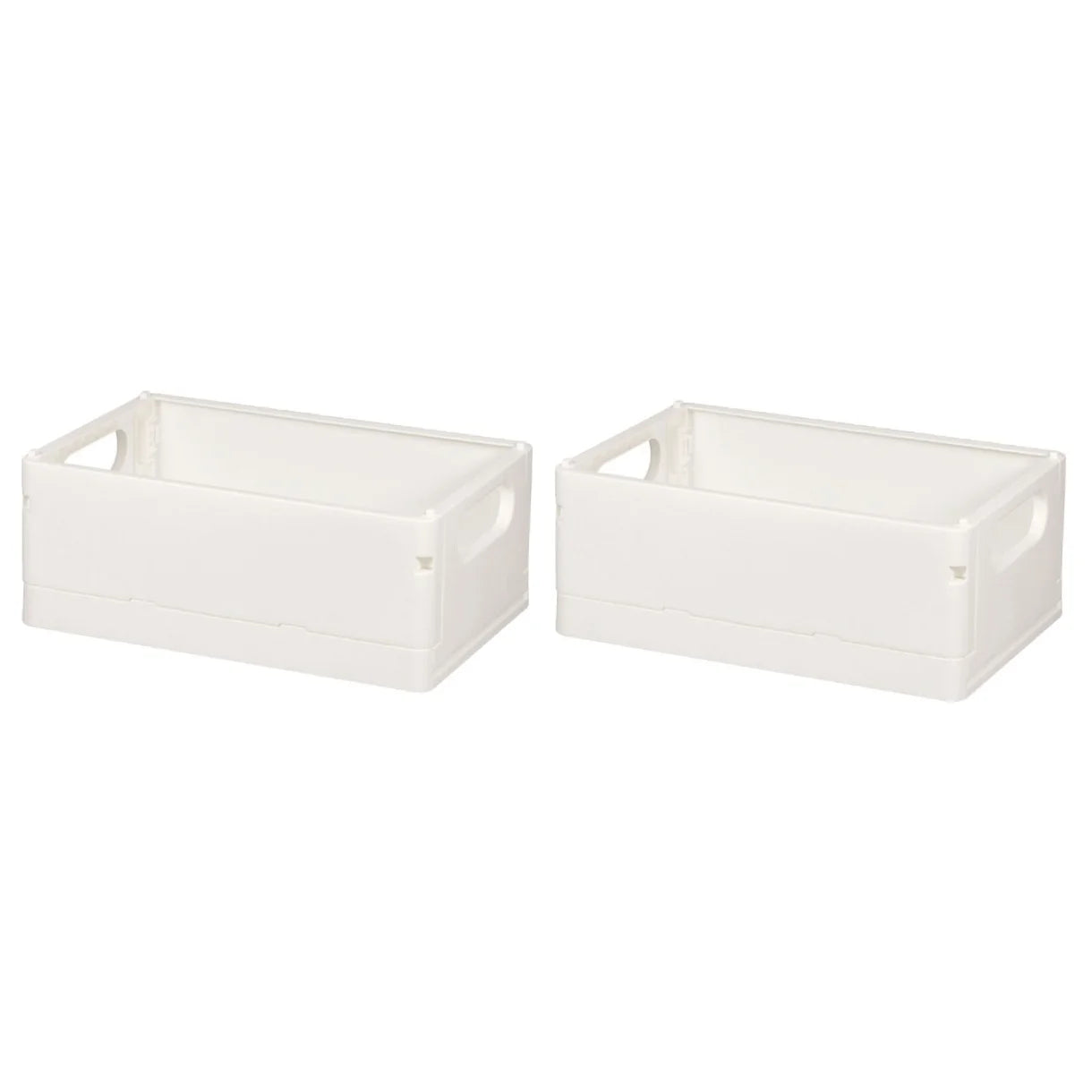 2pcs Household Storage Box Storage Organizer Box Foldable Box Plastic Desktop Makeup Storage Case – Foldable Space-Saving Design for Streamlined Everyday Routines