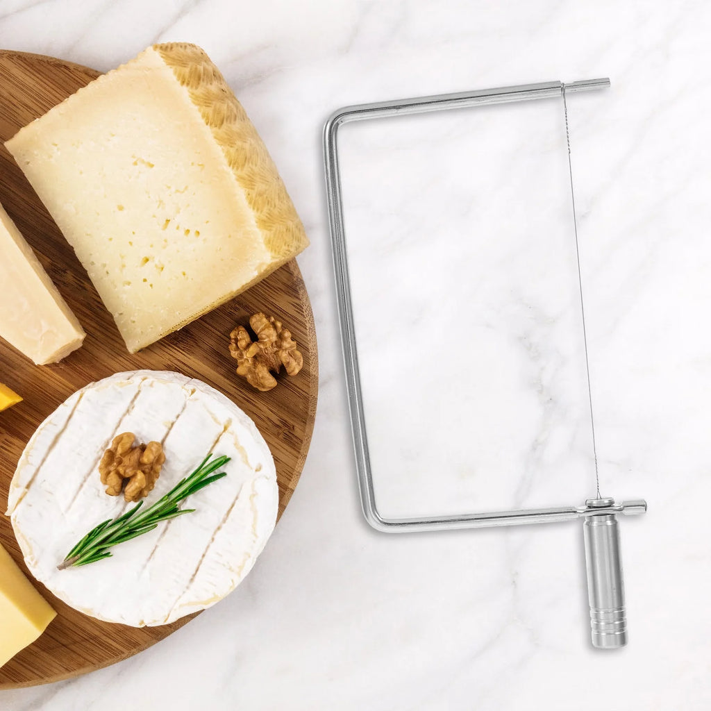 unbranded Stainless Steel Cheese Slicer with Wire Multipurpose Cheese Cutter for Slices Handheld Cheese Slicer for Butters and Cheese Blocks Kitchen Tool – Durable Stainless Steel Construction for Streamlined Everyday Routines