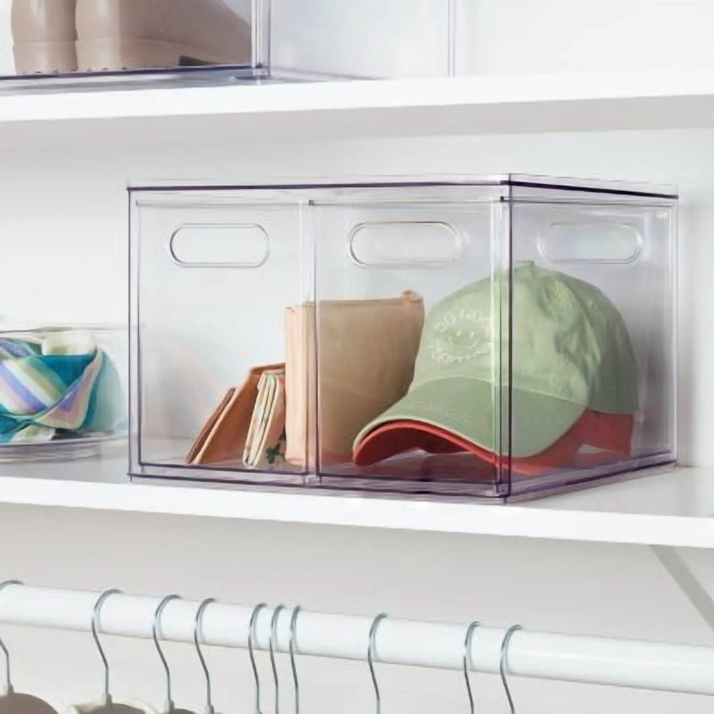 All Purpose 2 Drawer Storage ClearAcrylic Utility Bins,1352 Volume,H 12.6D 12.2 – Practical Home Organization for Streamlined Everyday Routines