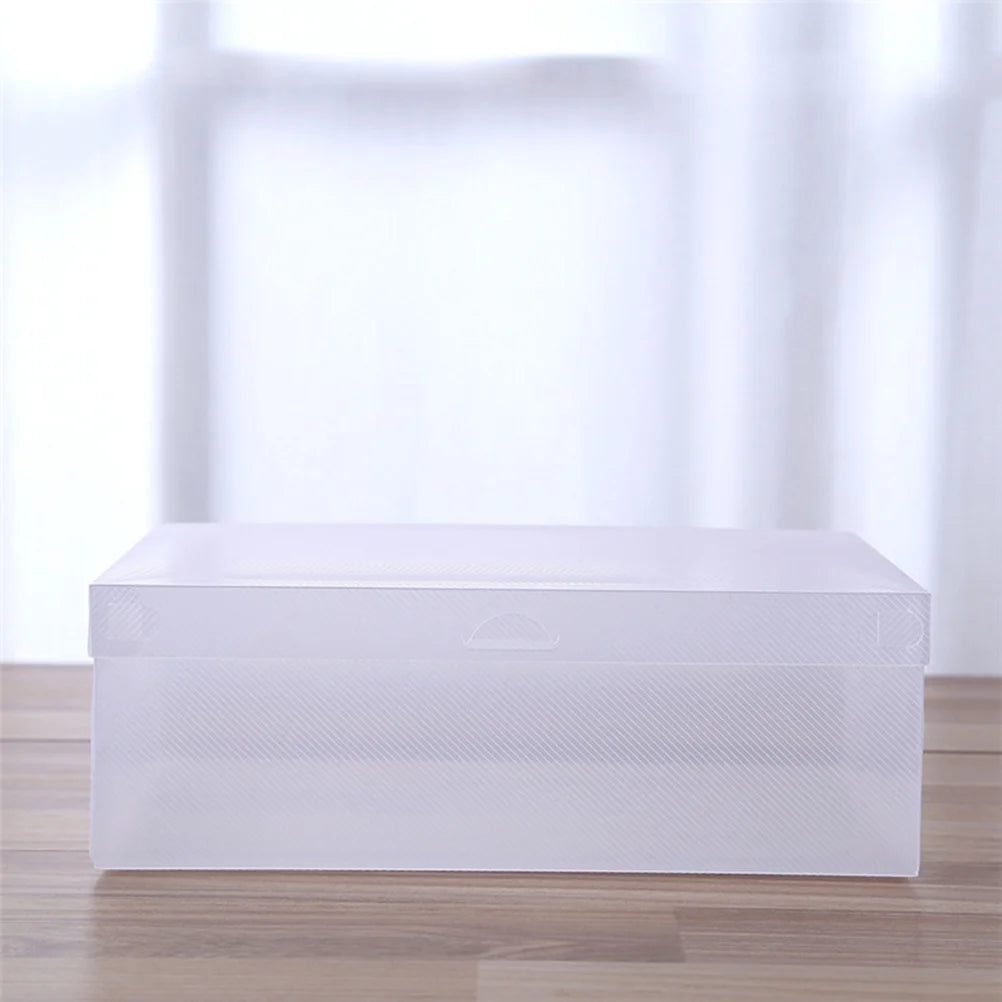 12 PCS Shoes Boxes Transparent Shoes Cases Plastic Storage Box Shoes Container for Home Shop 28x18x10cm – Clear-View Organization for Streamlined Everyday Routines