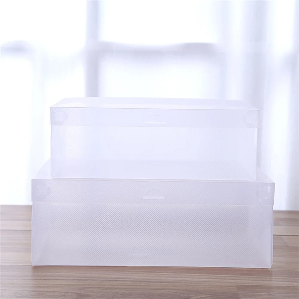 12 PCS Shoes Boxes Transparent Shoes Cases Plastic Storage Box Shoes Container for Home Shop 28x18x10cm – Clear-View Organization for Streamlined Everyday Routines