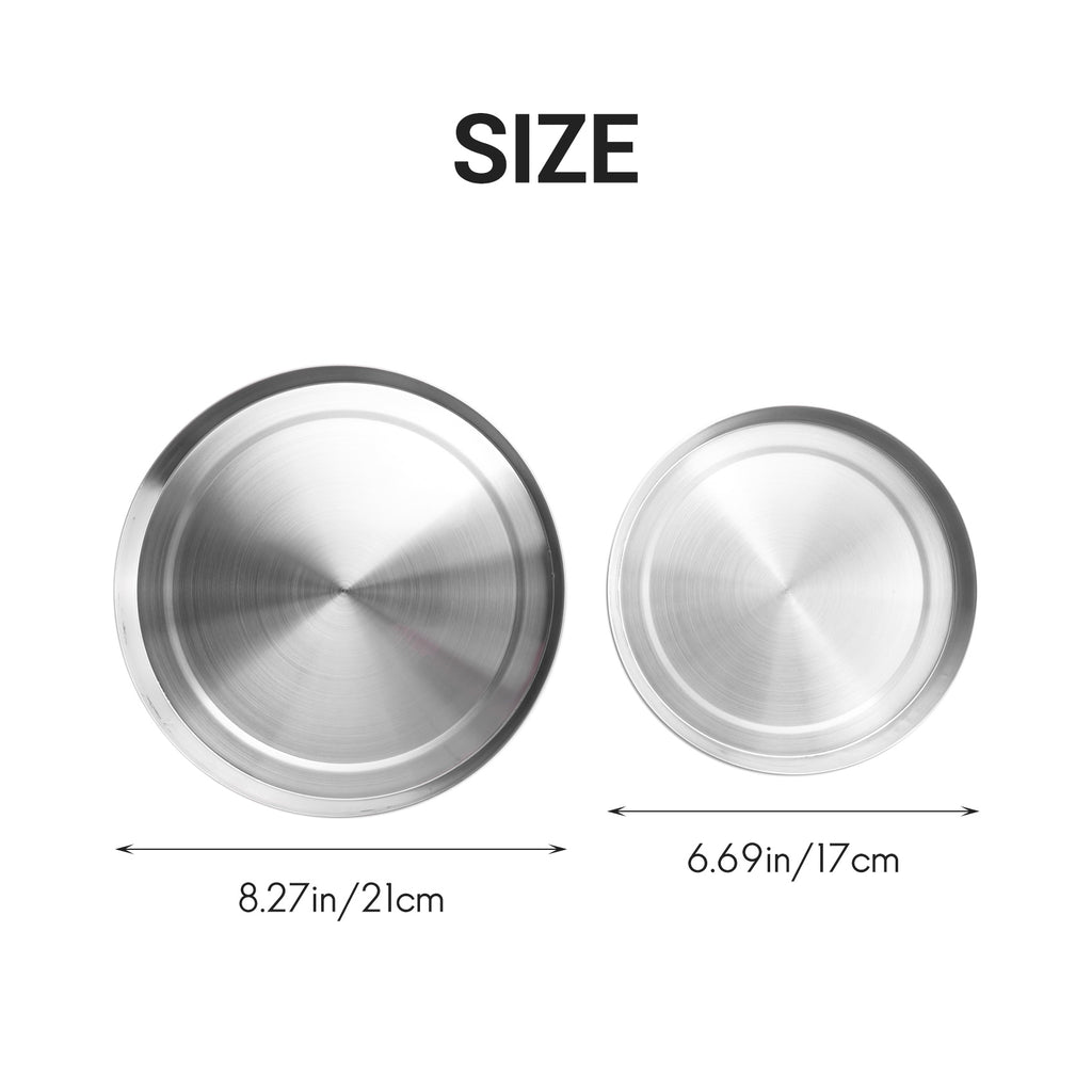 4Pcs Stainless Steel Hob Covers Stove Plate Top Cooker Protector Kit Set Utensils 17/21CM Kitchen Accessories – Durable Stainless Steel Construction for Streamlined Everyday Routines