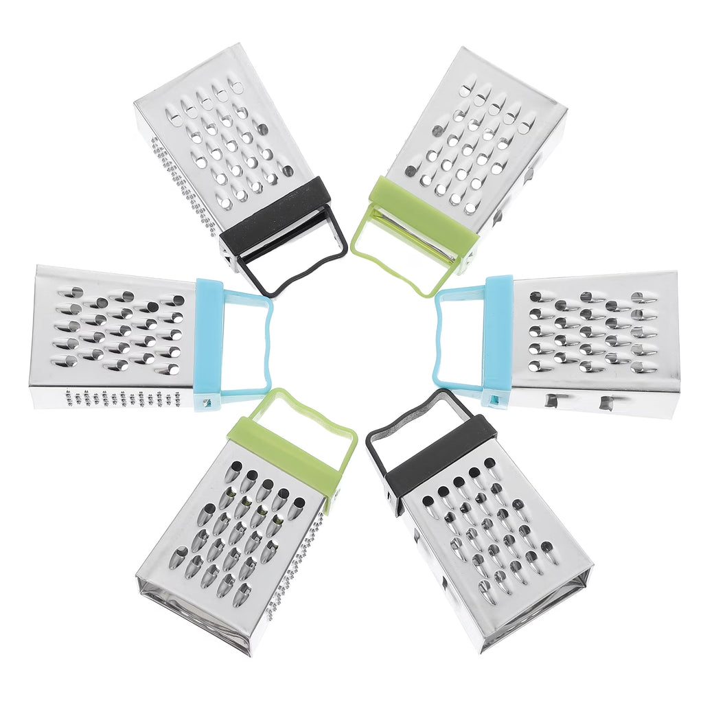 unbranded 6pcs Mini Cheese Grater Stainless Steel Small Box Grater Vegetables Shredder Handheld Kitchen Tool for Slicing Cheese Ginger Potatoes – Durable Stainless Steel Construction for Streamlined Everyday Routines