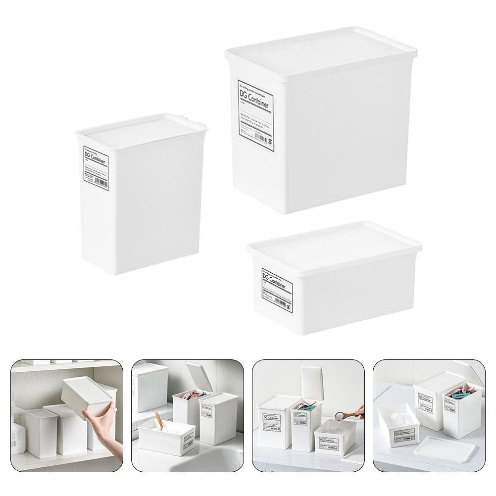 6 pcsHome Use Storage Box Lid Washing Powder Box Storage Box Practical Container – Practical Home Organization for Streamlined Everyday Routines