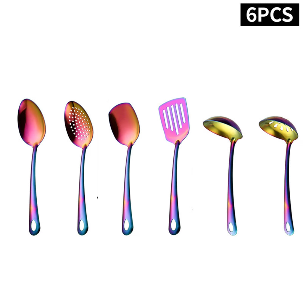 6-Piece Kitchen Utensil Set Stainless Steel Cooking Tools Set Heavy-Duty Kitchen Tool Spatula Set Essential Home Kitchen Gadgets and Accessories – Durable Stainless Steel Construction for Streamlined Everyday Routines