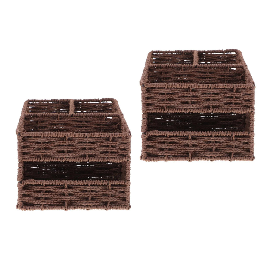 2pcs Desktop Storage Container Home Office Storage Box Sundries Small Items Organizer – Practical Home Organization for Streamlined Everyday Routines