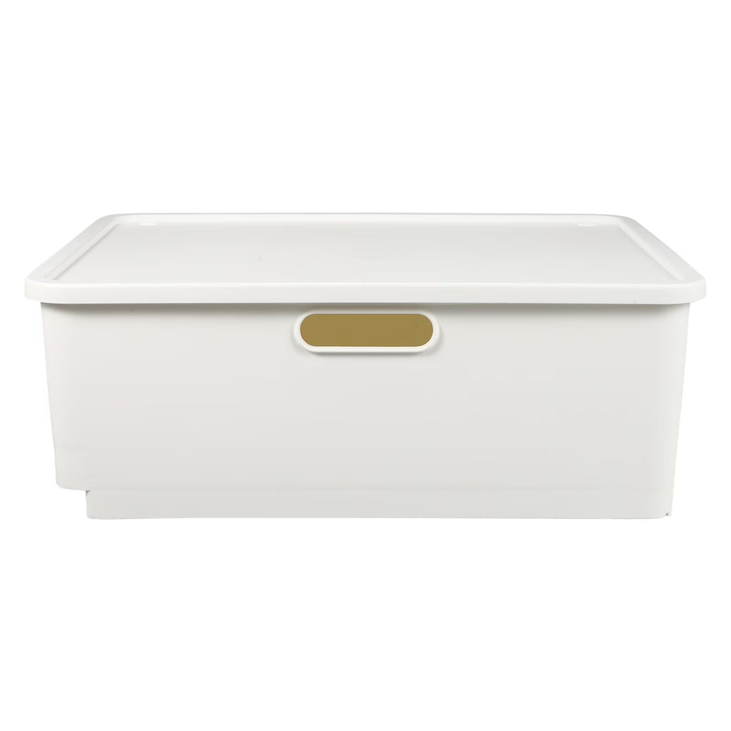 Japanese Storage Box Kitchen Shelves Basket Containers with Lids White – Multiroom Organization Format for Streamlined Everyday Routines