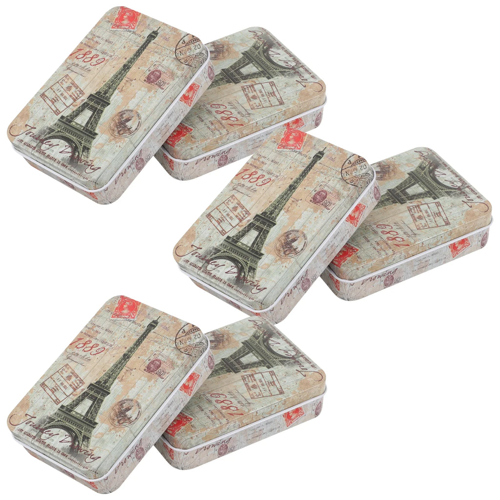 6 Pcs Desktop Storage Boxes Case Pantry Organizers and Clear Greeting Card – Clear-View Organization for Streamlined Everyday Routines