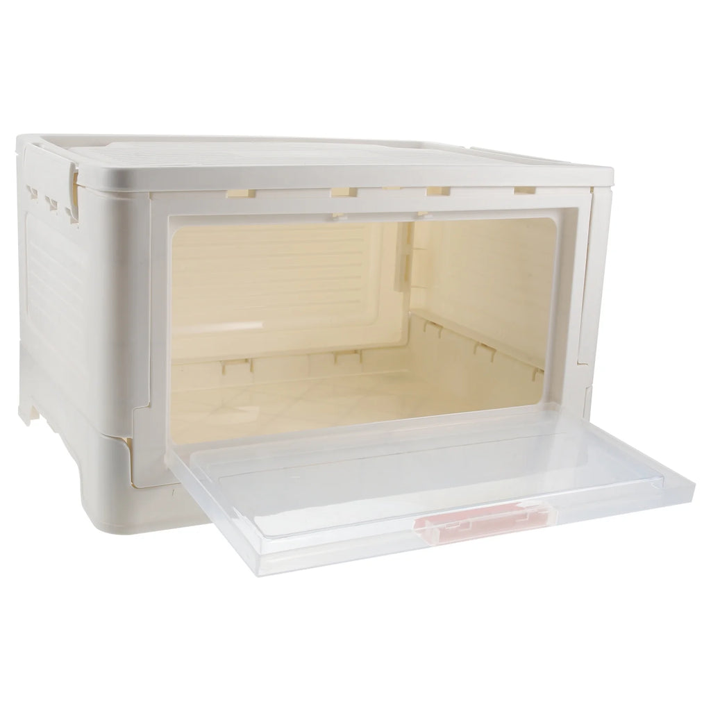 Storage Bins Boxes with Lids Heavy Duty Collapsible Crate Pink – Foldable Space-Saving Design for Streamlined Everyday Routines
