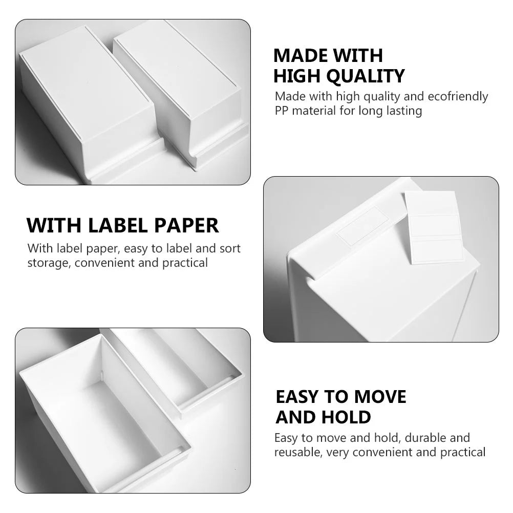 2 PCS Large Storage Containers with Lids Portable Box PP Material Boxes – Secure Lid Design for Streamlined Everyday Routines