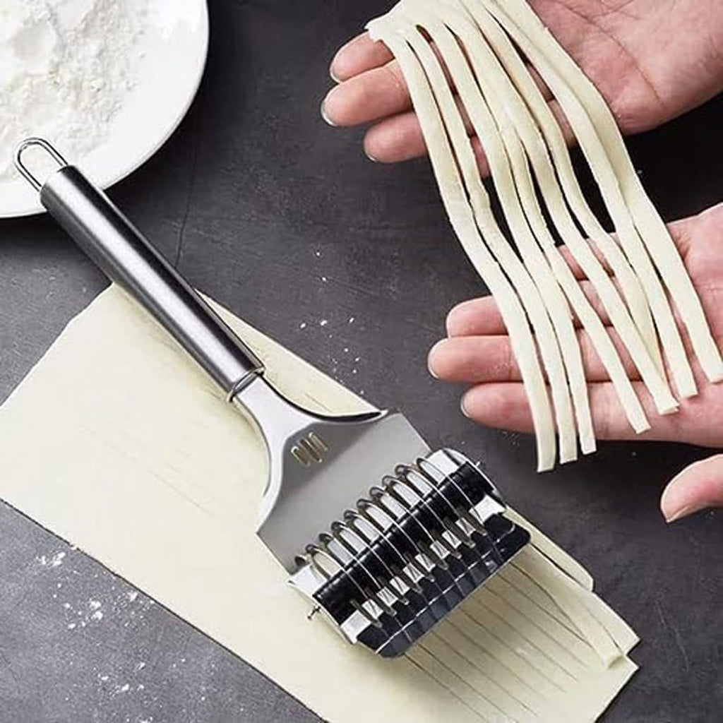 High Grade Stainless Steel Noodle Lattice Roller Dough Cutter for Kitchen Cooking Tools – Durable Stainless Steel Construction for Streamlined Everyday Routines