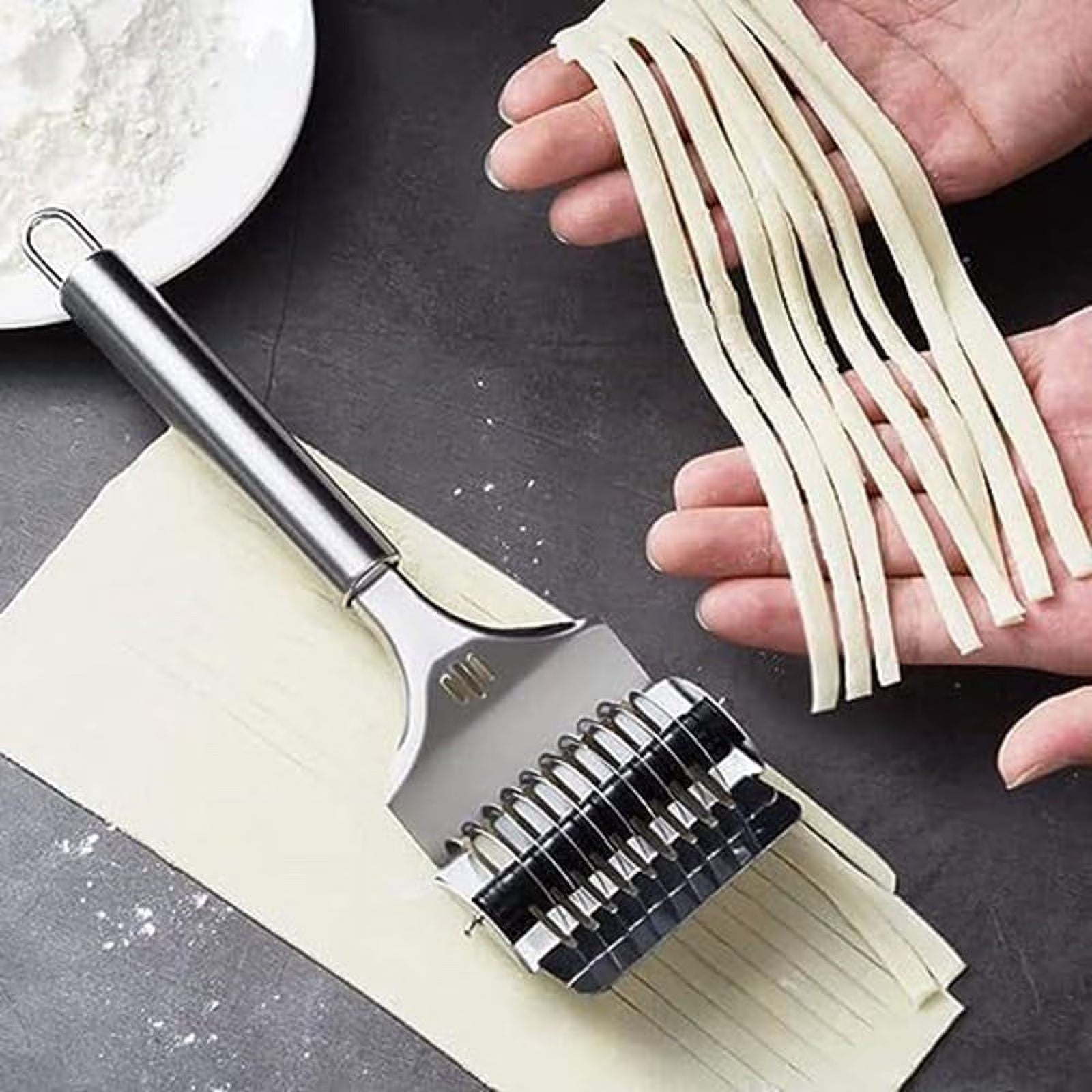 High Grade Stainless Steel Noodle Lattice Roller Dough Cutter for Kitchen Cooking Tools – Durable Stainless Steel Construction for Streamlined Everyday Routines