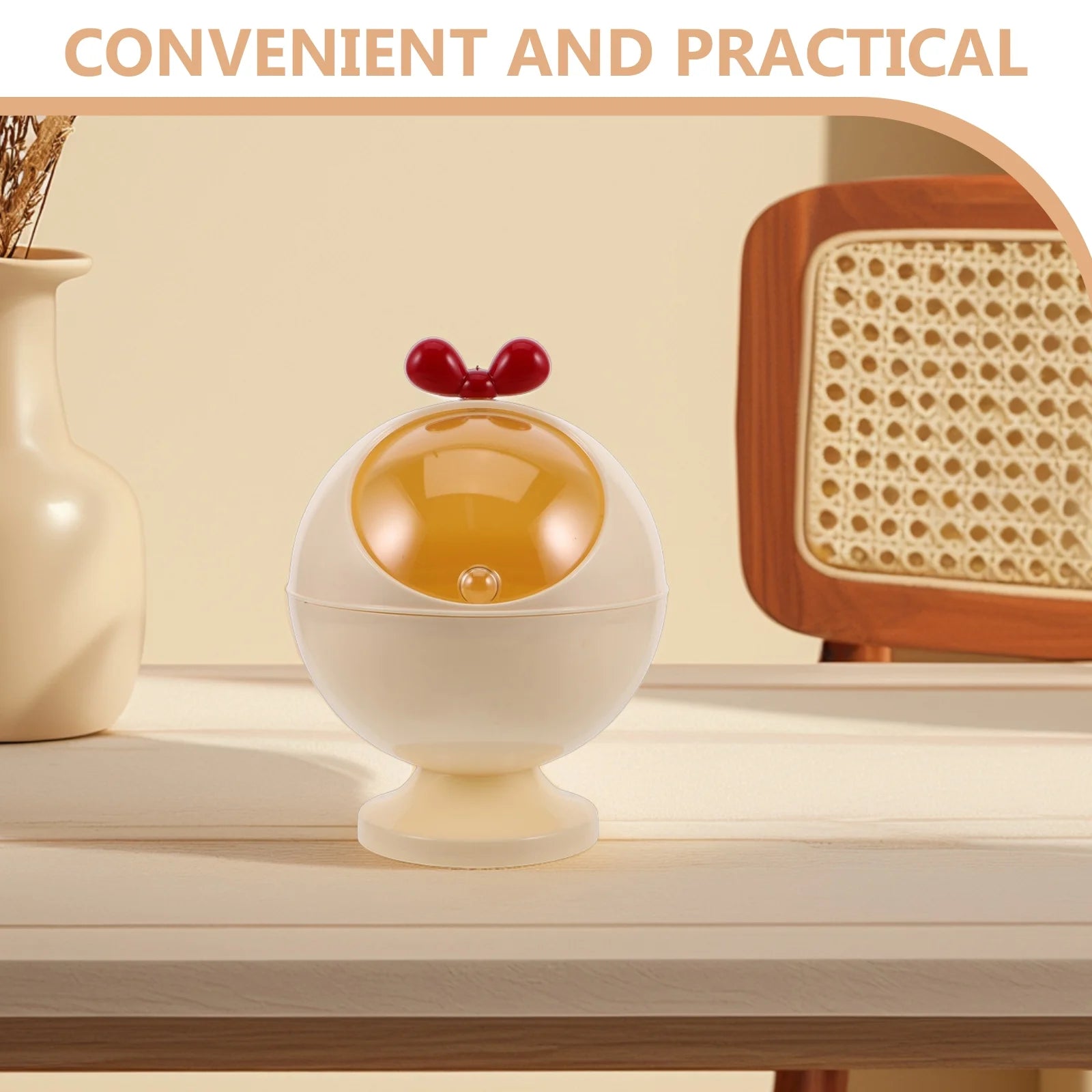 Figurine Decor Hair Accessories Storage Box Baby Miss 21.00X15.50X15.50CM Beige – Convenient Family Mealtime Use for Streamlined Everyday Routines