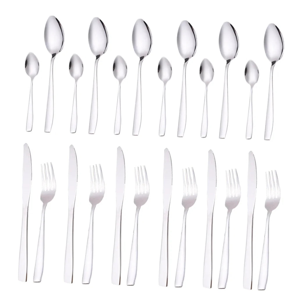 unbranded24 Pcs Stainless Flatware Steel Dish Drying Rack Countertop Cutlery Holder – Convenient Multi-Piece Set for Streamlined Everyday Routines