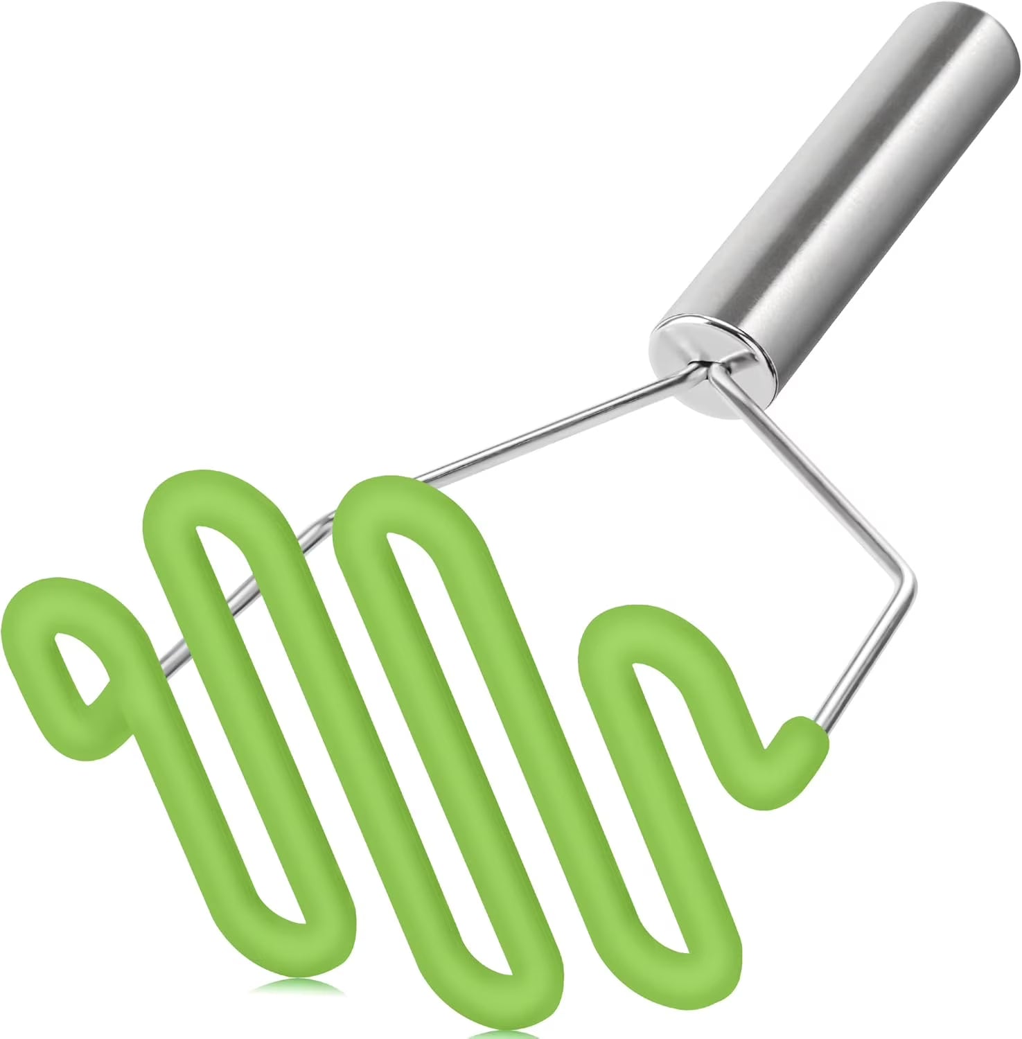 Non-Scratch Silicone Potato Masher Kitchen Tool Potatoes Masher Potato Masher Stainless Steel Wrapped In Well-crafted Silicone Potato Smasher – Durable Stainless Steel Construction for Streamlined Everyday Routines