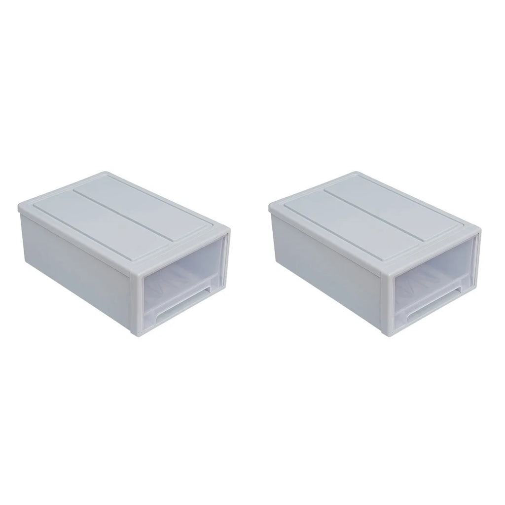 2pcs Drawer Clothes Storage Box- Out Drawer Container for Organizing Mens and Shoes Sandals Wedges Flats Heels and Accessories Blue – Practical Home Organization for Streamlined Everyday Routines