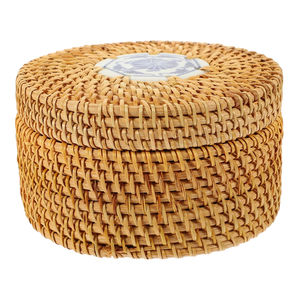 Toy Rattan Nut Box Household Storage Container 14X14X8CM – Practical Home Organization for Streamlined Everyday Routines