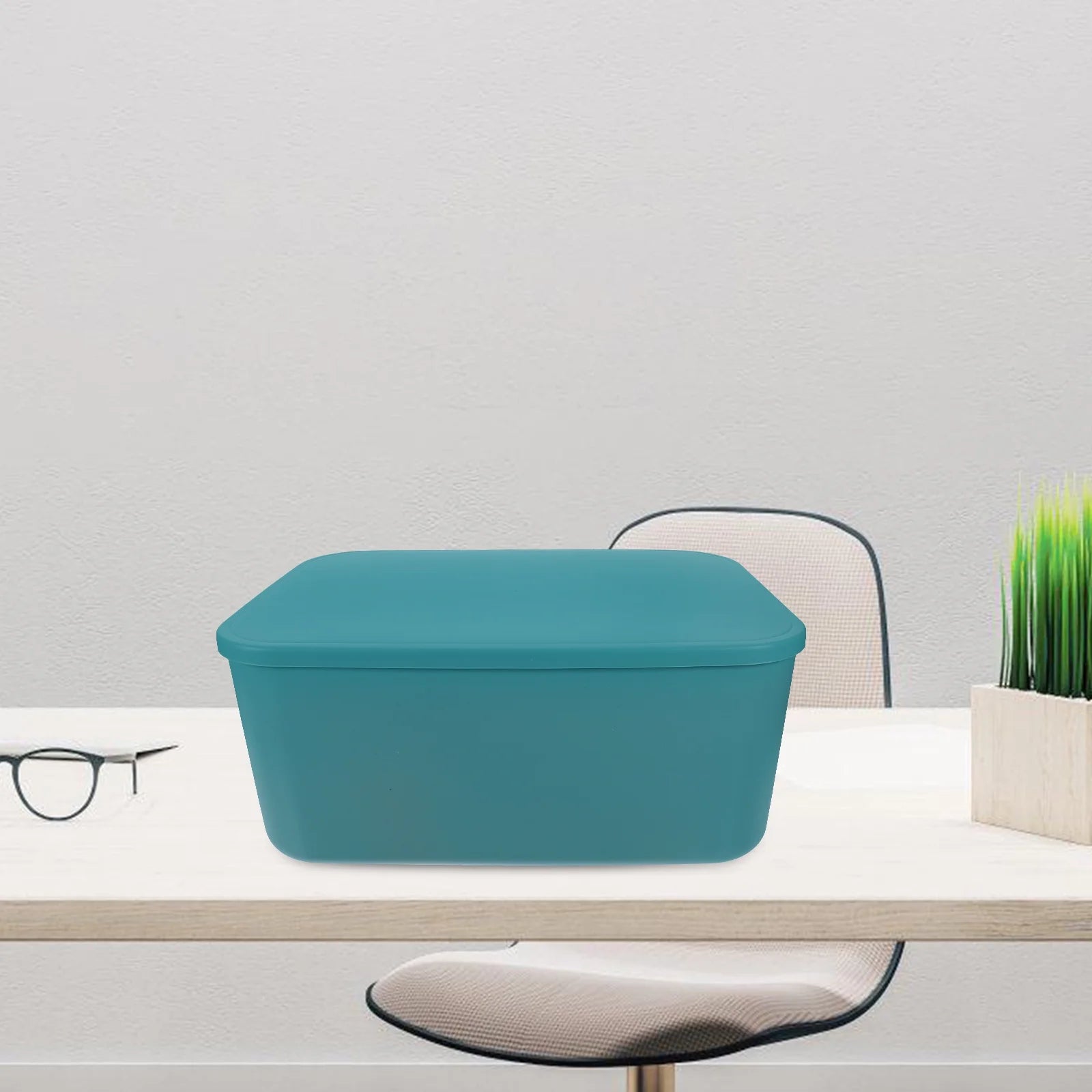Extra Large with Lid Easy to Hold Storage Bin Office Box – Secure Lid Design for Streamlined Everyday Routines