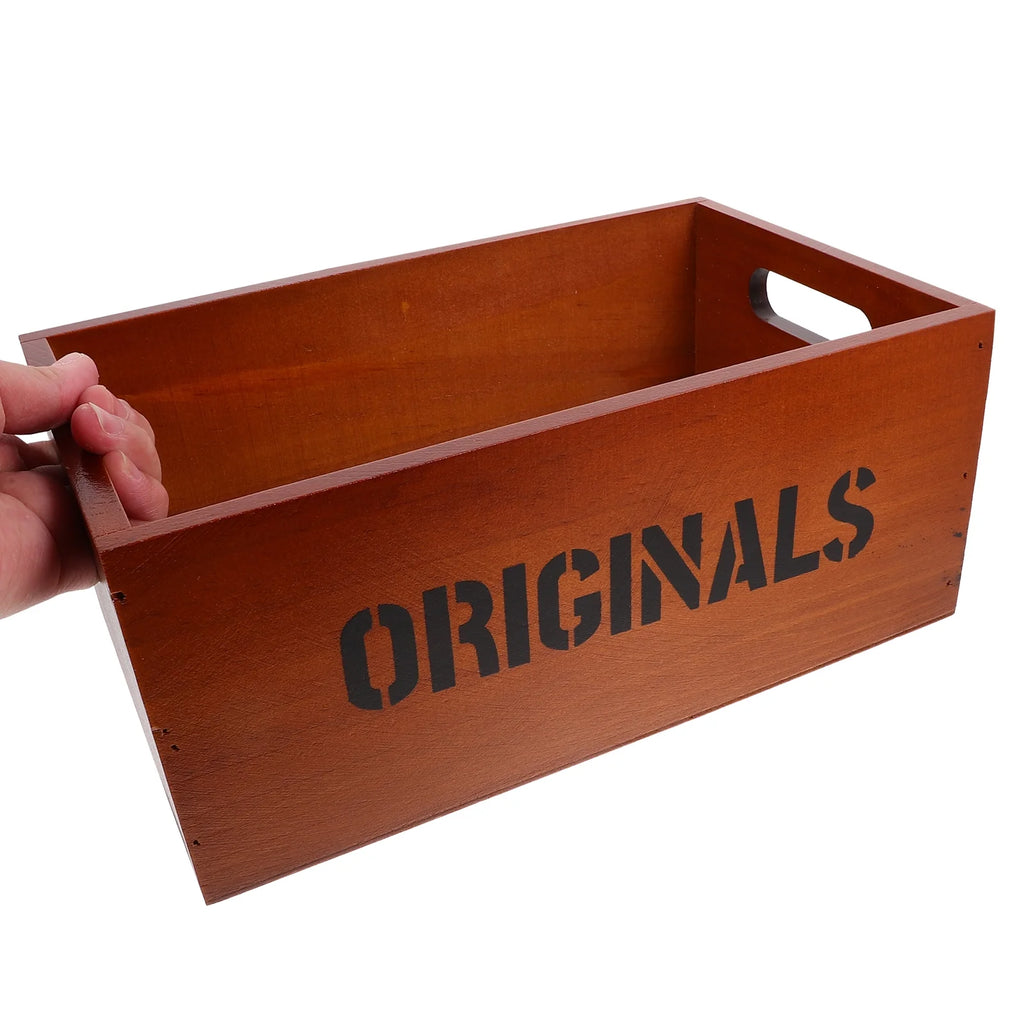 Monitor Stand Cube Storage Wooden Storage Box Office 26.00X16.00X11.00CM Brown – Natural-Look Construction for Streamlined Everyday Routines