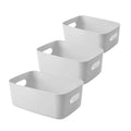 Basket Storage Box Three-Piece Set Medium Containers Boxes – Convenient Multi-Piece Set for Streamlined Everyday Routines