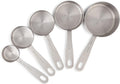 Stainless Steel Measuring Cups Heavy-Duty 5-Piece Set with Storage Ring – Kitchen Measuring Tools – Durable Stainless Steel Construction for Streamlined Everyday Routines
