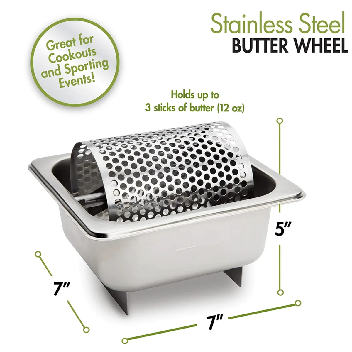 Stainless Steel Butter Wheel - Melted Dispenser for Even Spreading Essential Kitchen Gadget American Burgers – Durable Stainless Steel Construction for Streamlined Everyday Routines