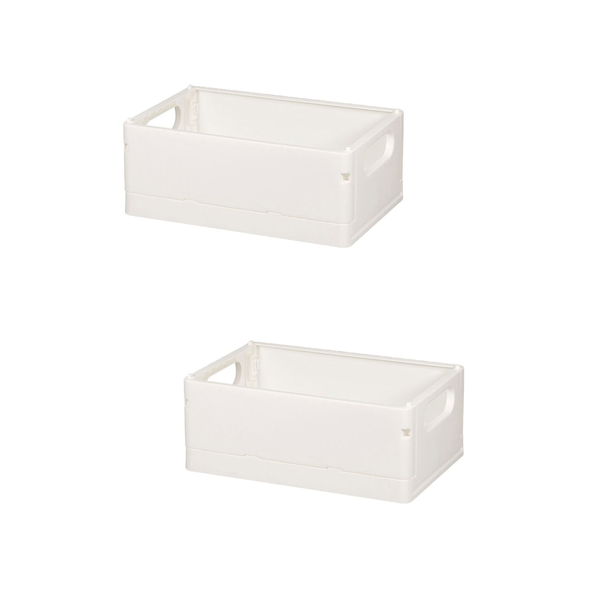 2pcs Household Storage Box Storage Organizer Box Foldable Box Plastic Desktop Makeup Storage Case – Foldable Space-Saving Design for Streamlined Everyday Routines
