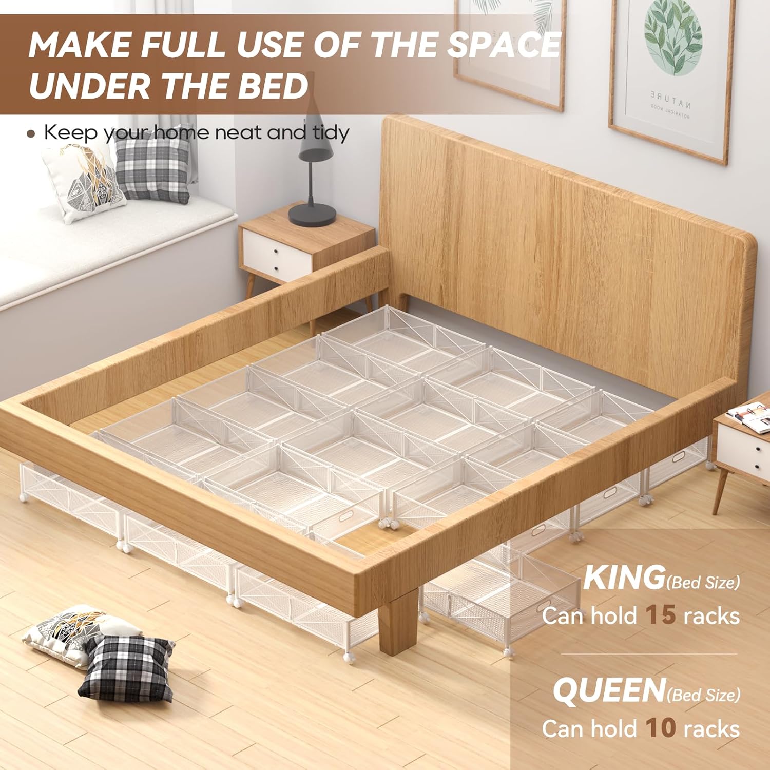 Under Bed Storage Containers with Wheels Under Bed Shoe Storage Organizer Drawer Tool-free Assembly Metal Storage Containers for Bedroom Clothes Shoes Blankets -2PCK – Everyday Household Format for Streamlined Everyday Routines