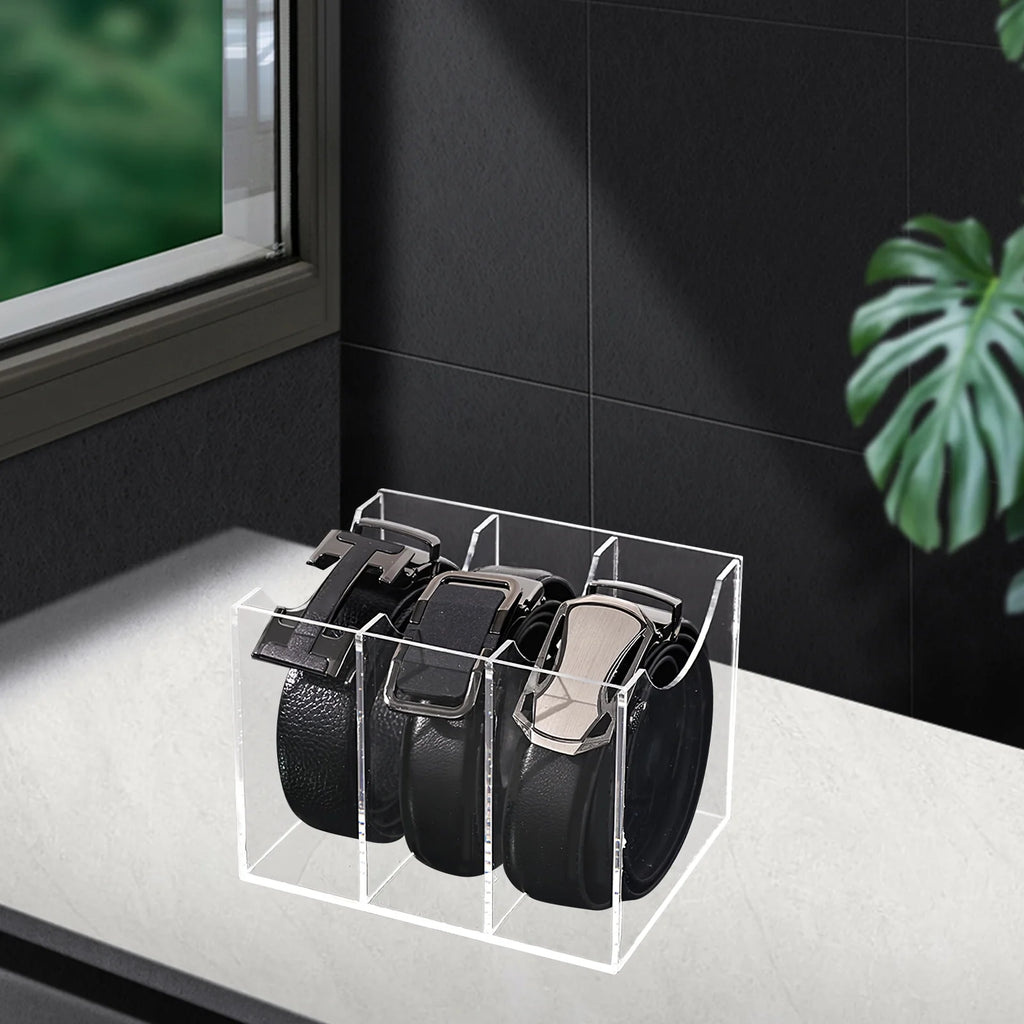 Belt Storage Box Drawer Turntable Rack Belts Display Cabinet Transparent – Clear-View Organization for Streamlined Everyday Routines