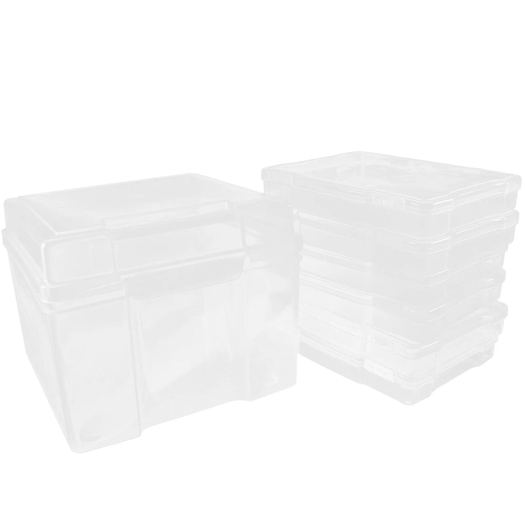 6Pcs Cards Storage Boxes Postcards Photos Organizing Cases Clear Plastic Storage Cases – Clear-View Organization for Streamlined Everyday Routines