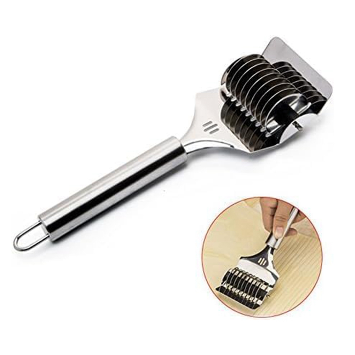 High Grade Stainless Steel Noodle Lattice Roller Dough Cutter for Kitchen Cooking Tools – Durable Stainless Steel Construction for Streamlined Everyday Routines