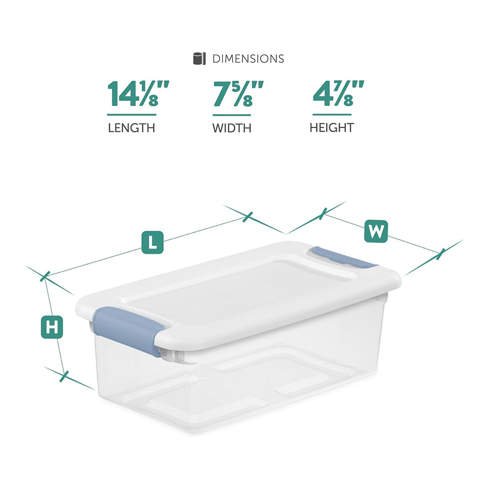 12-Pack Latching Box Stackable Storage Bins with Lids Clear Plastic 6 Quart – Stackable Organization for Streamlined Everyday Routines