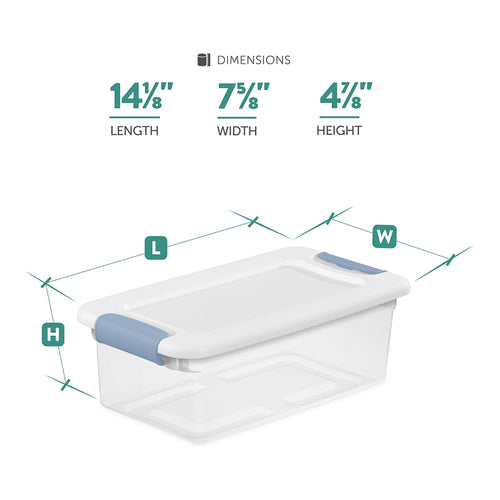 12-Pack Latching Box Stackable Storage Bins with Lids Clear Plastic 6 Quart – Stackable Organization for Streamlined Everyday Routines