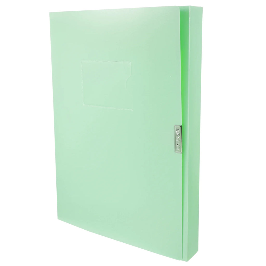 A4 File Box Photo Storage Boxes Organizer Folder Office Light Green – Practical Home Organization for Streamlined Everyday Routines