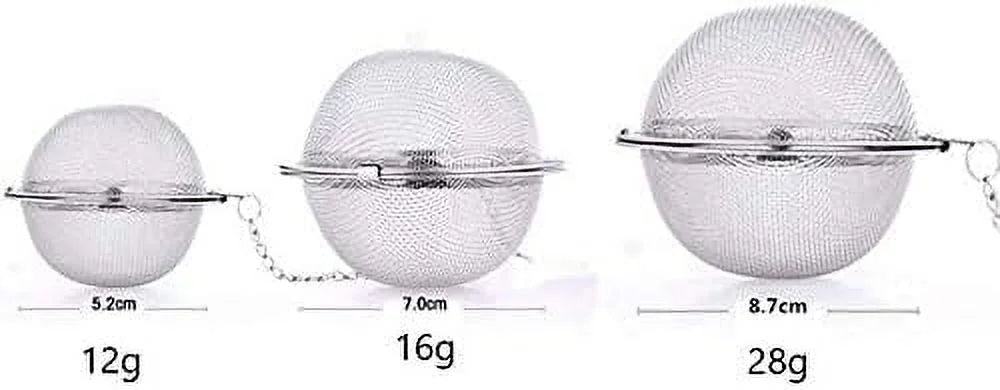 3pcs Stainless steel fine mesh seasoning ball kitchen soup spice stew filter kitchen tool metal tea bag tea ball (3pcs Round Shape),Silver,5cm/6cm/7cm – Durable Stainless Steel Construction for Streamlined Everyday Routines