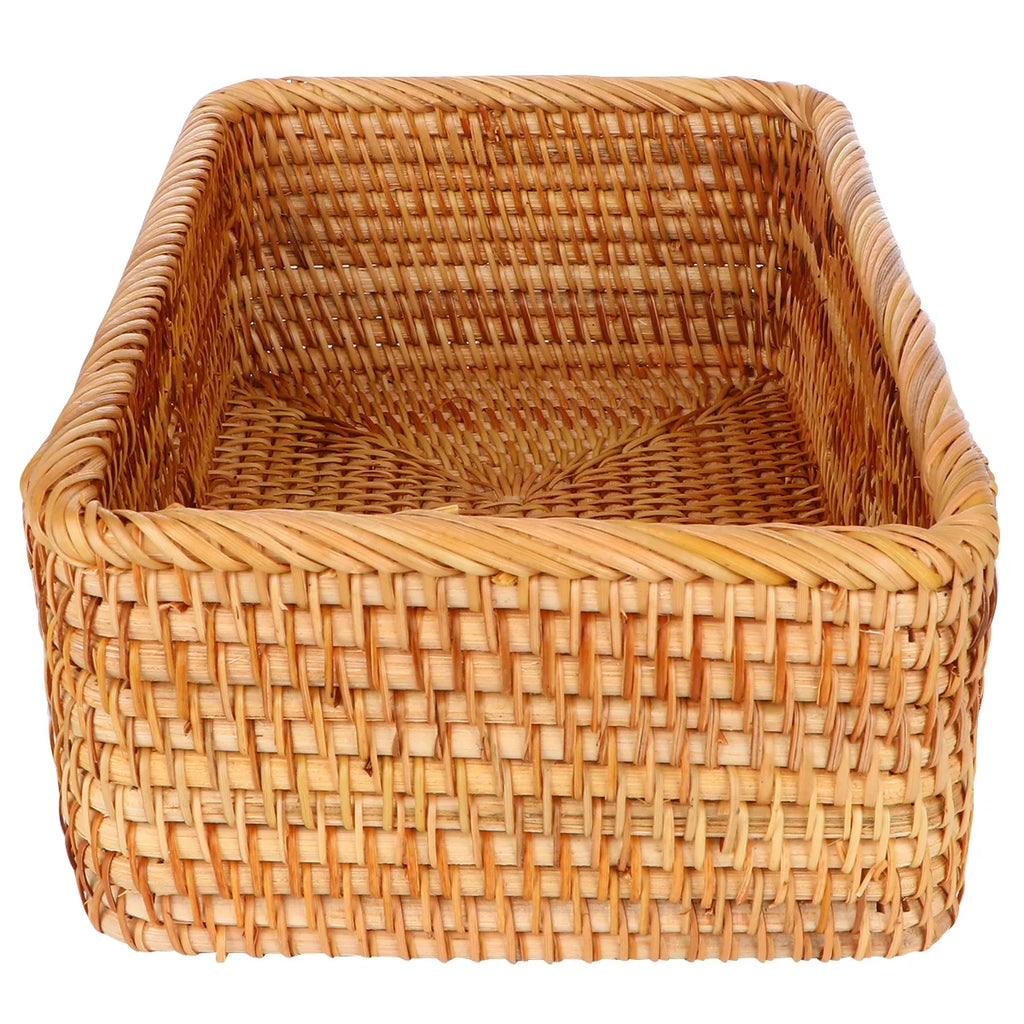 Wicker Basket with Lid Storage Boxes Lids Practical Home Child – Secure Lid Design for Streamlined Everyday Routines