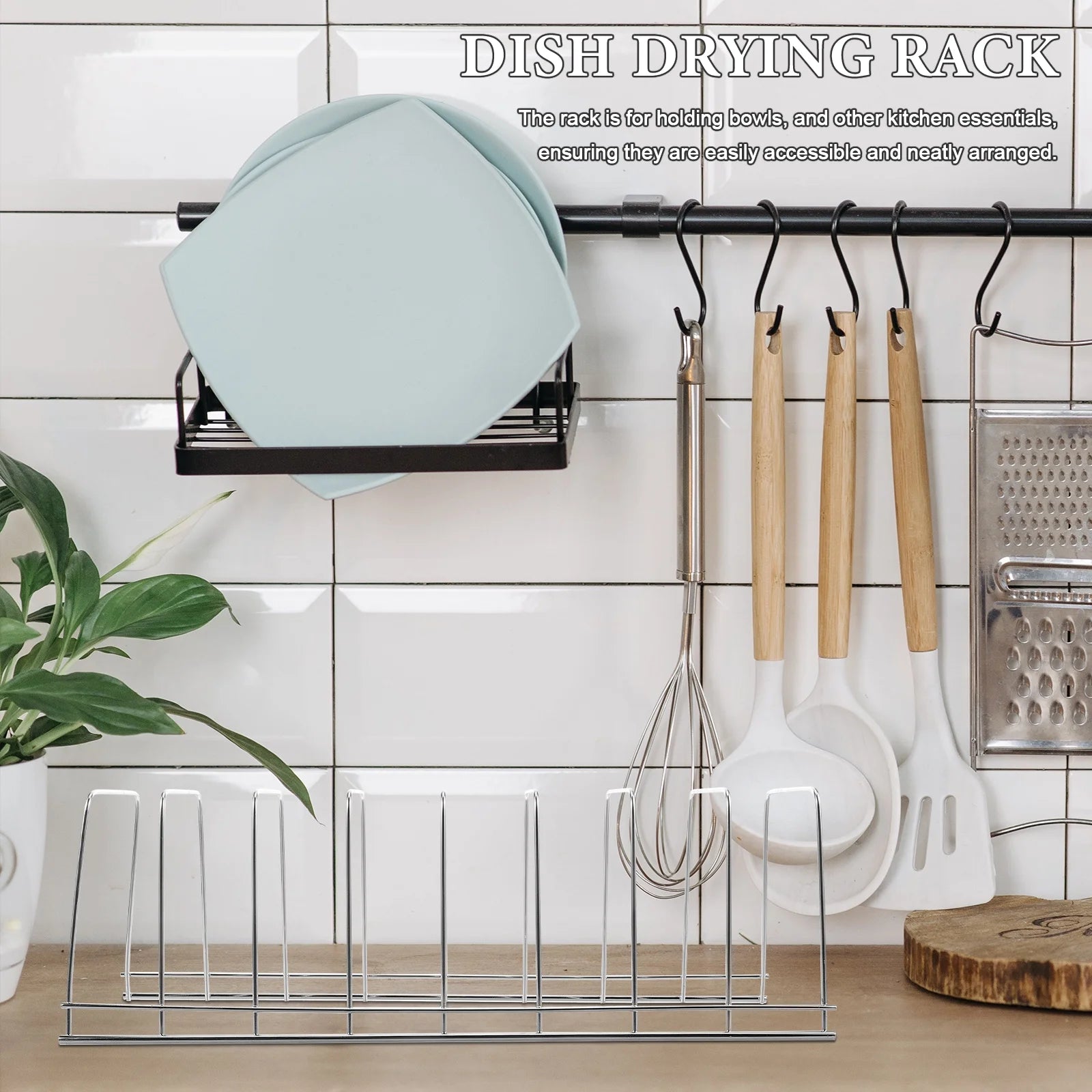 unbranded Kitchen Dish Drying Rack Made OfStainless Steel Stainless Steel Storage Box Kitchen Dish Tray Kitchen Bowl Stand Kitchen Plate Stand – Durable Stainless Steel Construction for Streamlined Everyday Routines