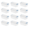 12-Pack Latching Box Stackable Storage Bins with Lids Clear Plastic 6 Quart – Stackable Organization for Streamlined Everyday Routines