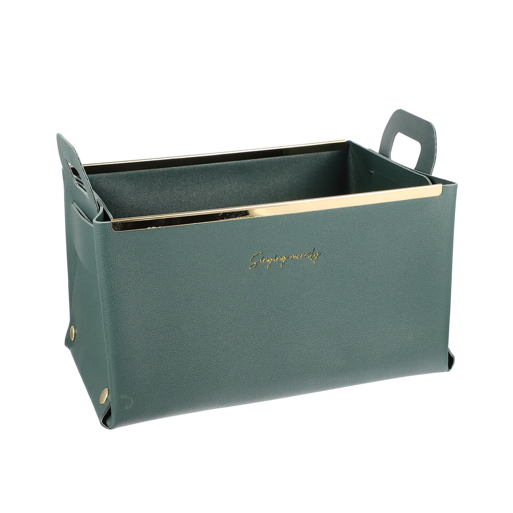 Storage Basket Cube Leather Lightweight Box Home Use Organizer – Practical Home Organization for Streamlined Everyday Routines