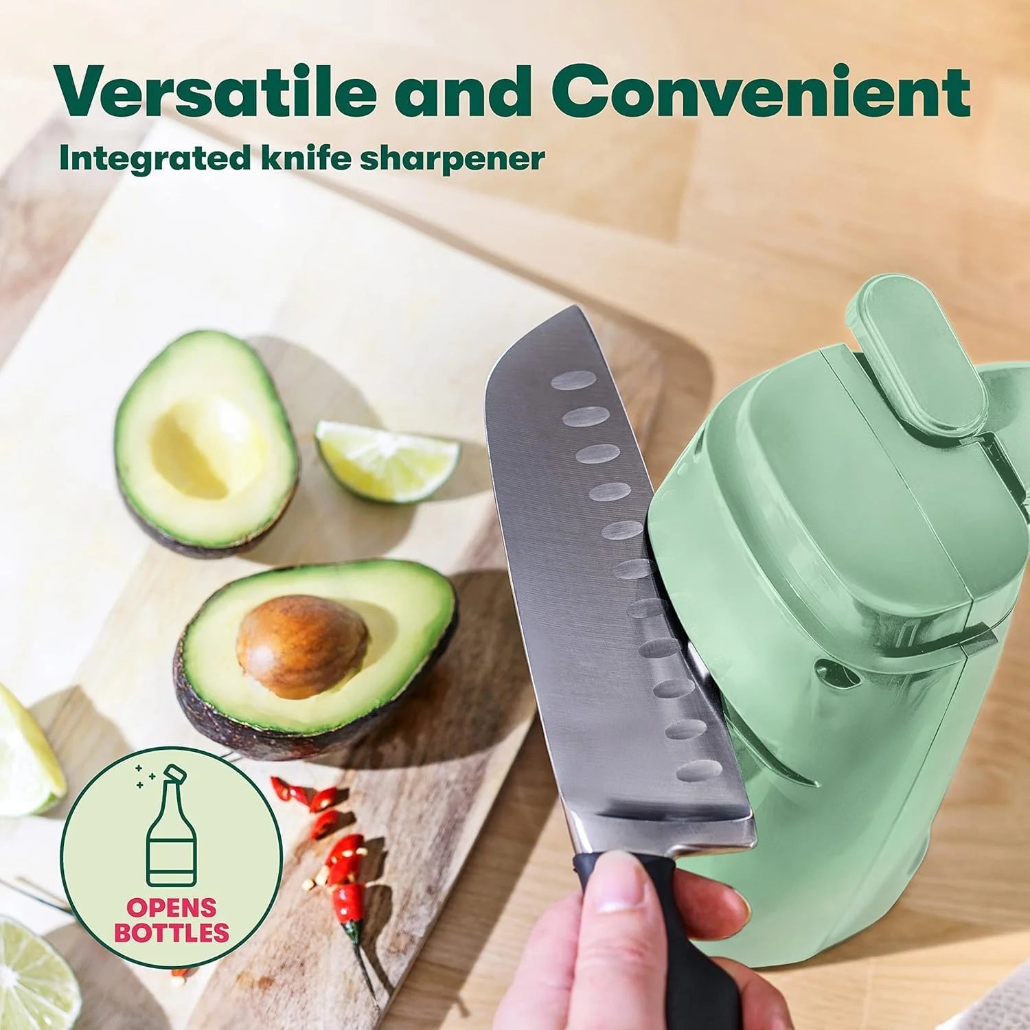Electric Can Opener and Knife Sharpener Multifunctional Jar and Bottle Opener with Removable Cutting Lever and Cord Storage Stainless Steel Blade, – Durable Stainless Steel Construction for Streamlined Everyday Routines – Catalog Item 123