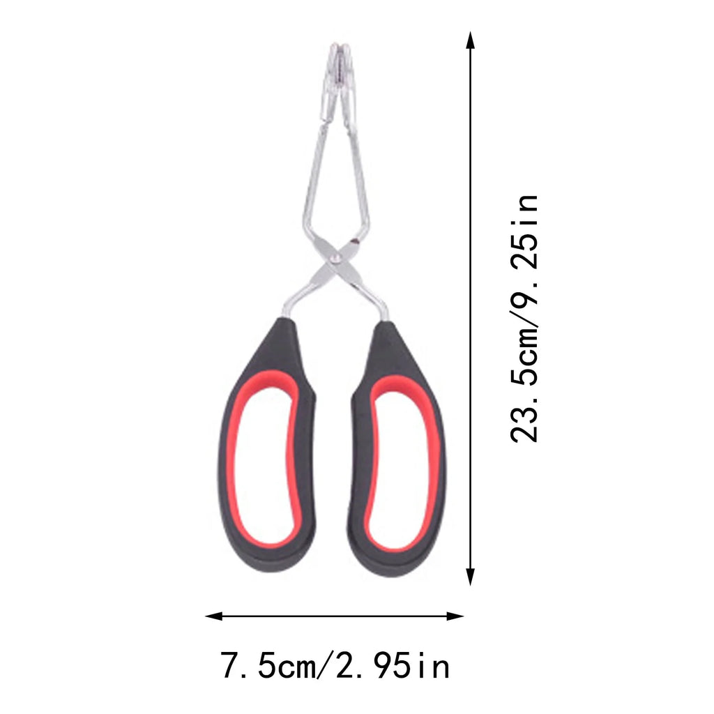 Scissor Tongs with Silicone Tips 23.5x7.5cm Stainless Steel Nonstick Kitchen Cooking Tool – Durable Stainless Steel Construction for Streamlined Everyday Routines