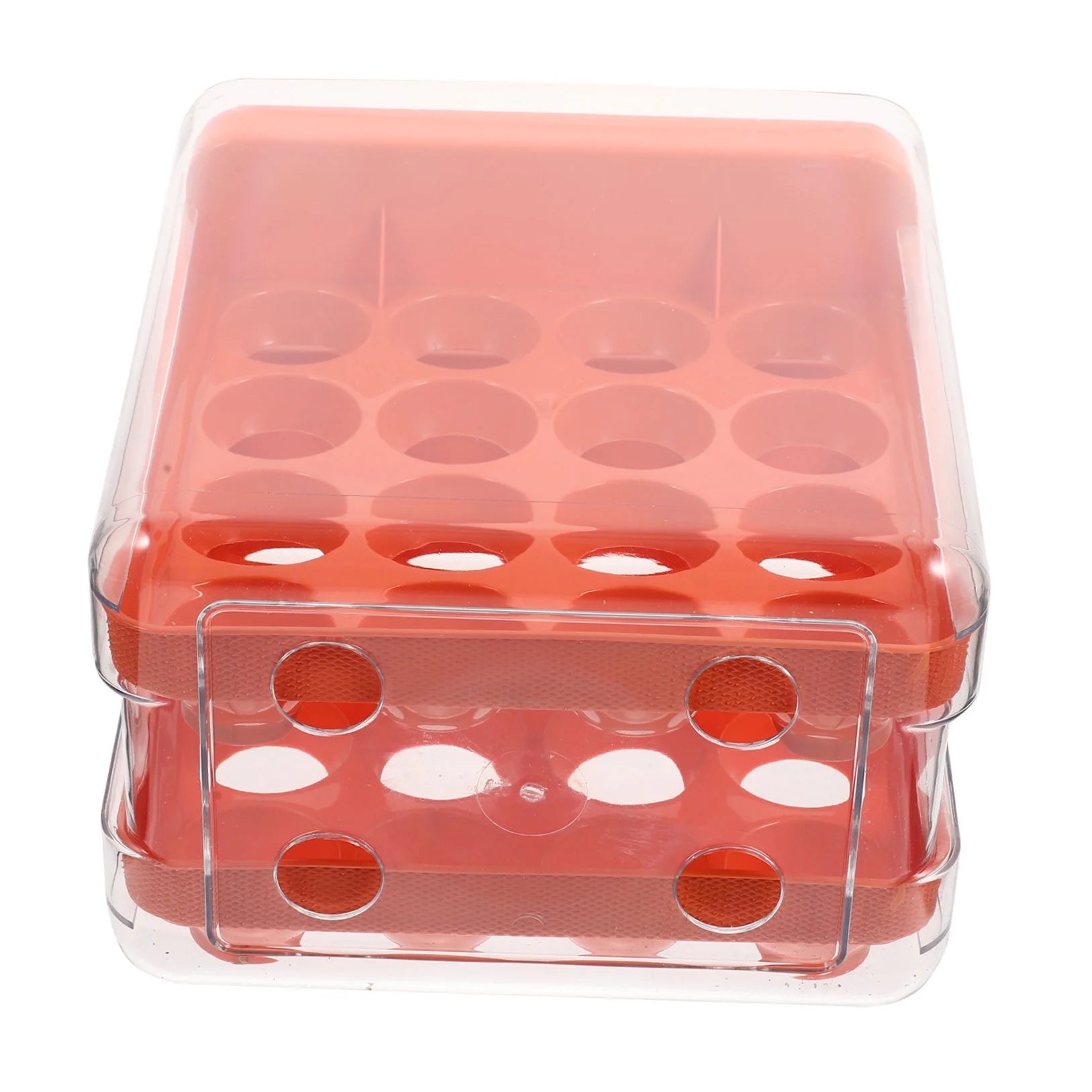 Holder Decor Egg Storage Box Egg Storage Shelf 21.5x22.5x14cm Orange – Practical Home Organization for Streamlined Everyday Routines