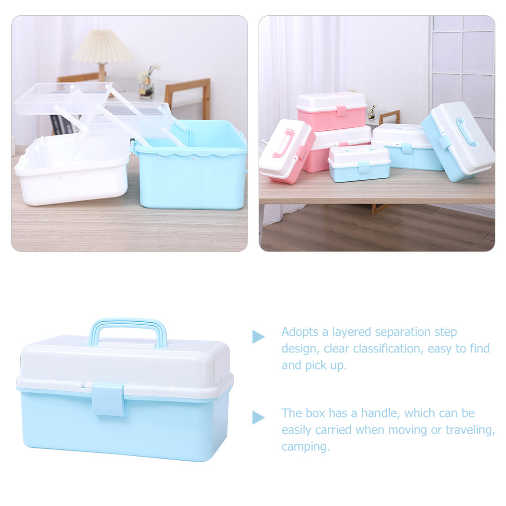 Storage Boxes Art Tools Storage Case Compact Storage Box Child 33x19.5cm Blue – Practical Home Organization for Streamlined Everyday Routines